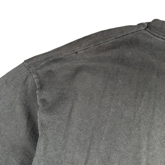 Vtg 90s Fruit of the Loom Blank T-Shirt XXL Faded Black Single Stitch USA Made - Picture 5 of 8